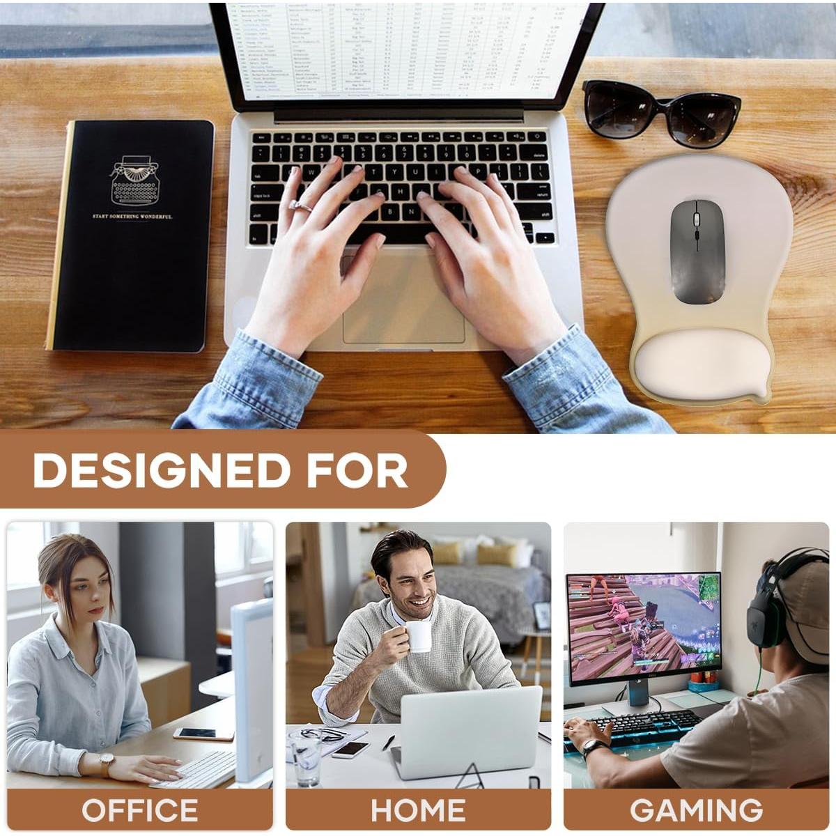 Almohadilla de Muñeca de Gel ABRONDA Albaricoque 26x19 cm