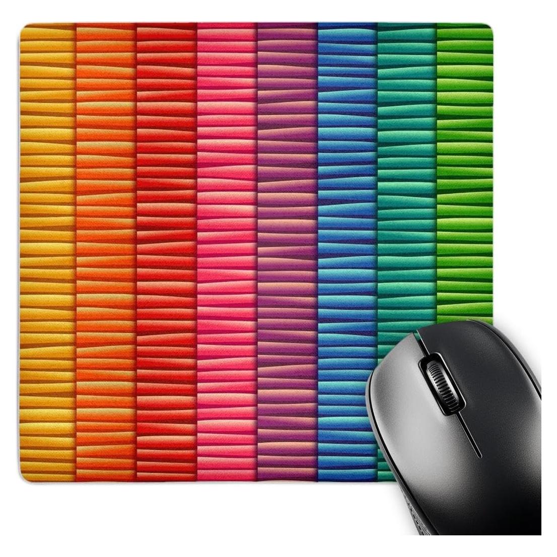 Alfombrilla de Ratón 3dRose Geométrico Multicolor 20x20 cm