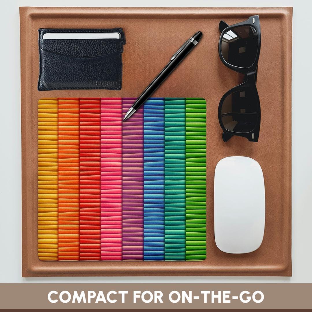 Alfombrilla de Ratón 3dRose Geométrico Multicolor 20x20 cm