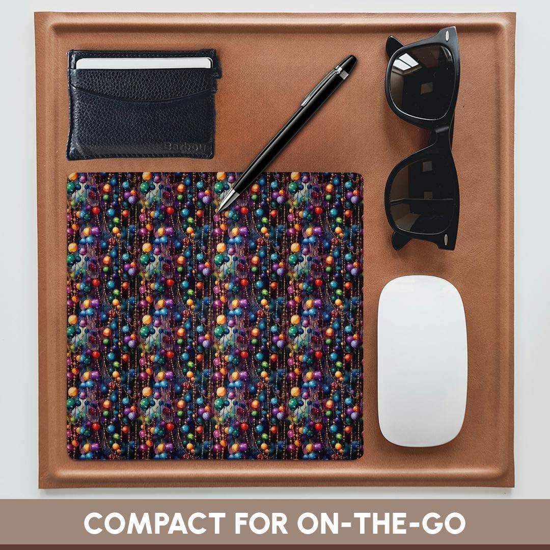 Alfombrilla de Ratón 3dRose Multicolor Mardi Gras 20.32x20.32 cm