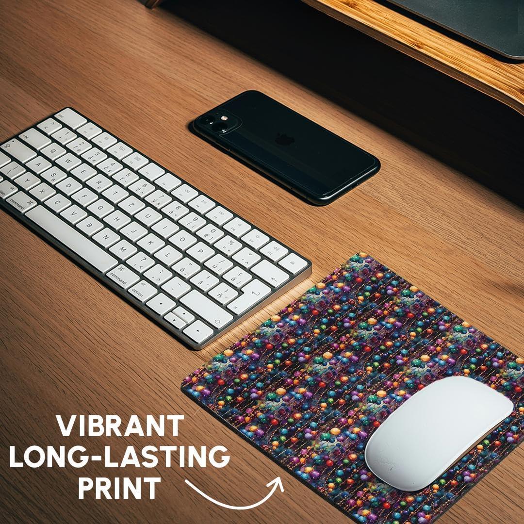 Alfombrilla de Ratón 3dRose Multicolor Mardi Gras 20.32x20.32 cm