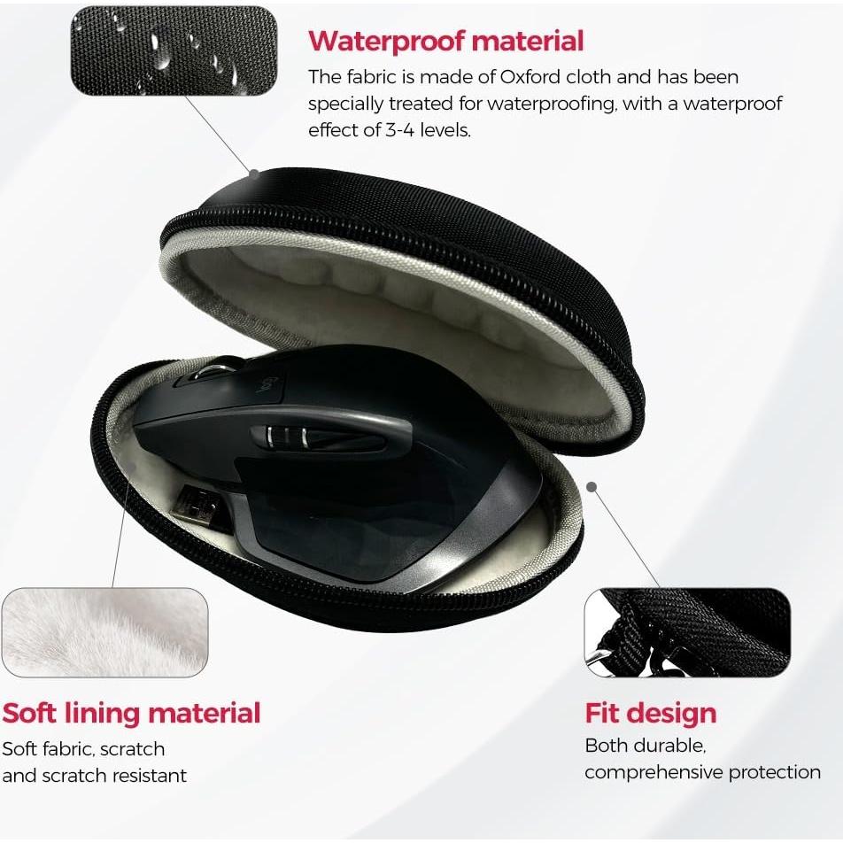 Funda de viaje dura Ekoomar para ratón MX Master 3 y 2S