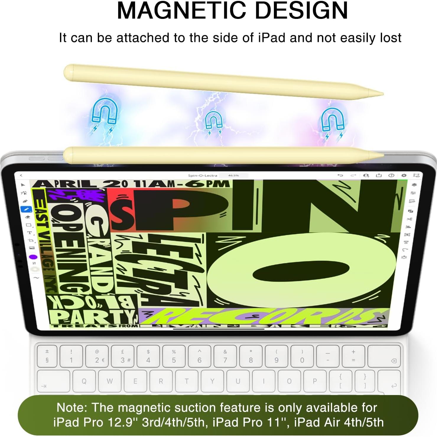 Lápiz para iPad HATOKU 1ra Gen. Carga Rápida Amarillo