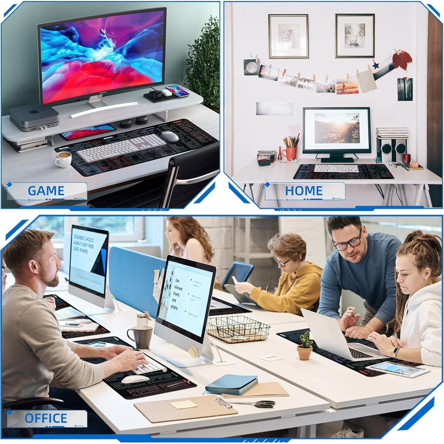 Alfombrilla de Ratón Antideslizante Quick Key 80x30cm