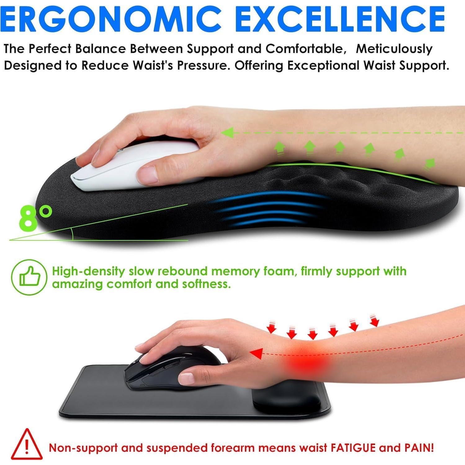 Almohadilla Ergonómica para Ratón Giambwa con Gel 30x20 cm