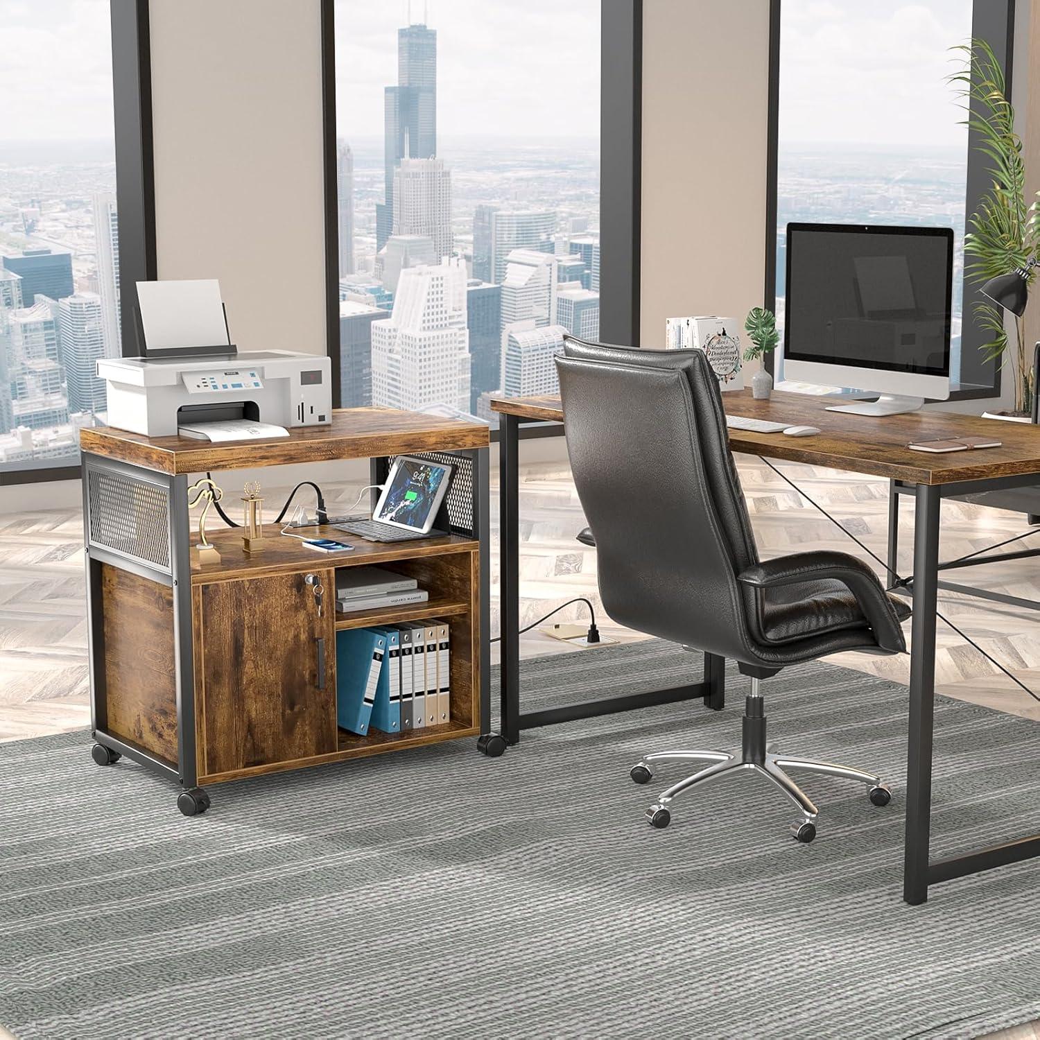 Gabinete de Archivo Unikito con Cerradura y Carga USB