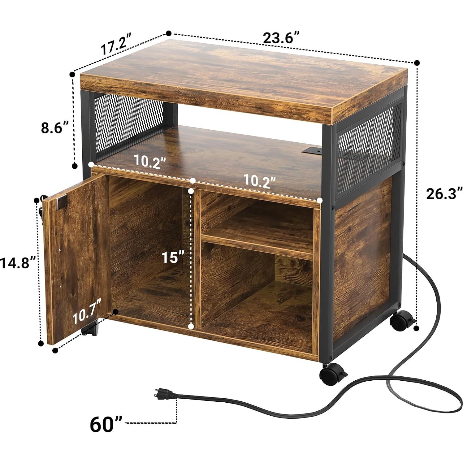 Gabinete de Archivo Unikito con Cerradura y Carga USB