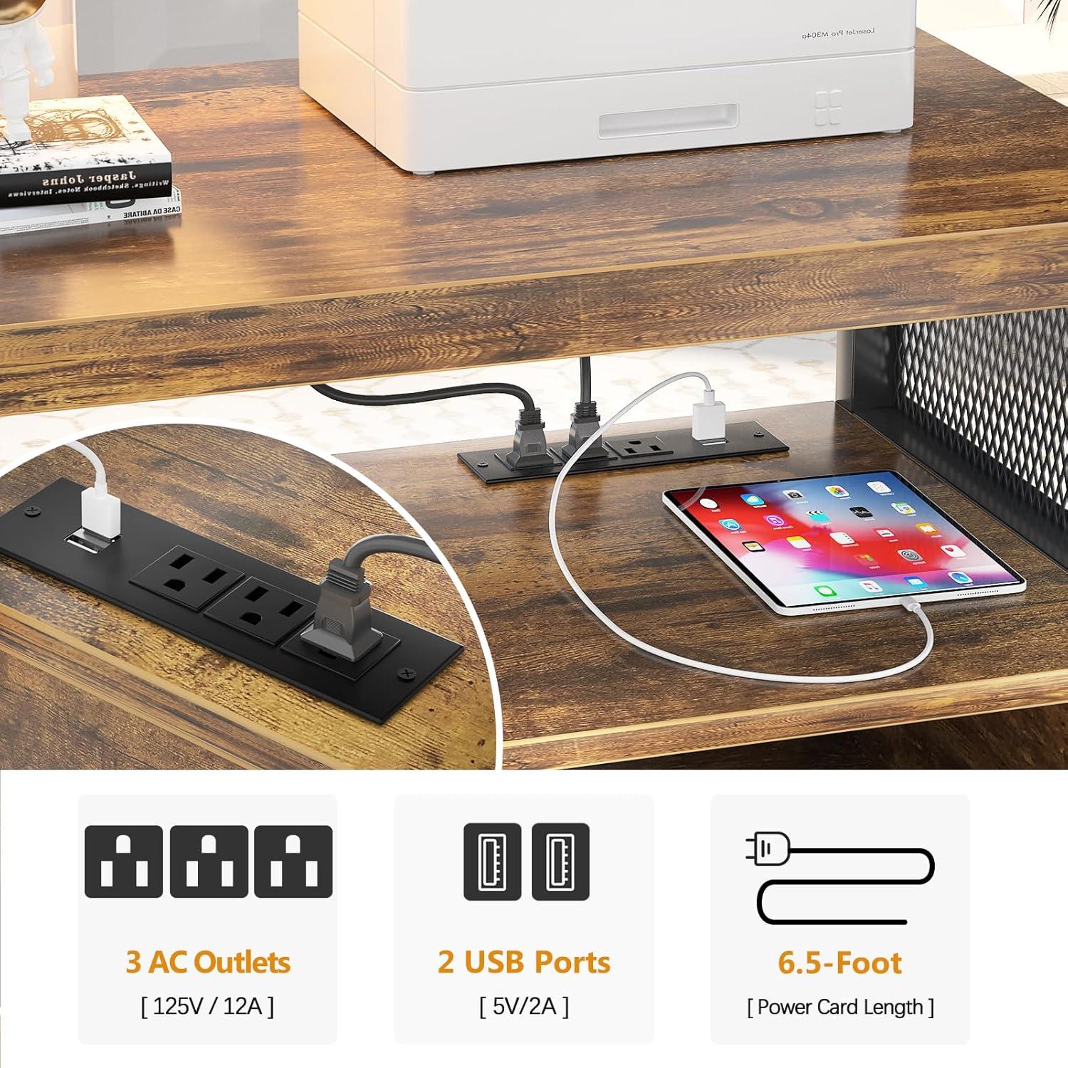 Gabinete de Archivo Unikito con Cerradura y Carga USB