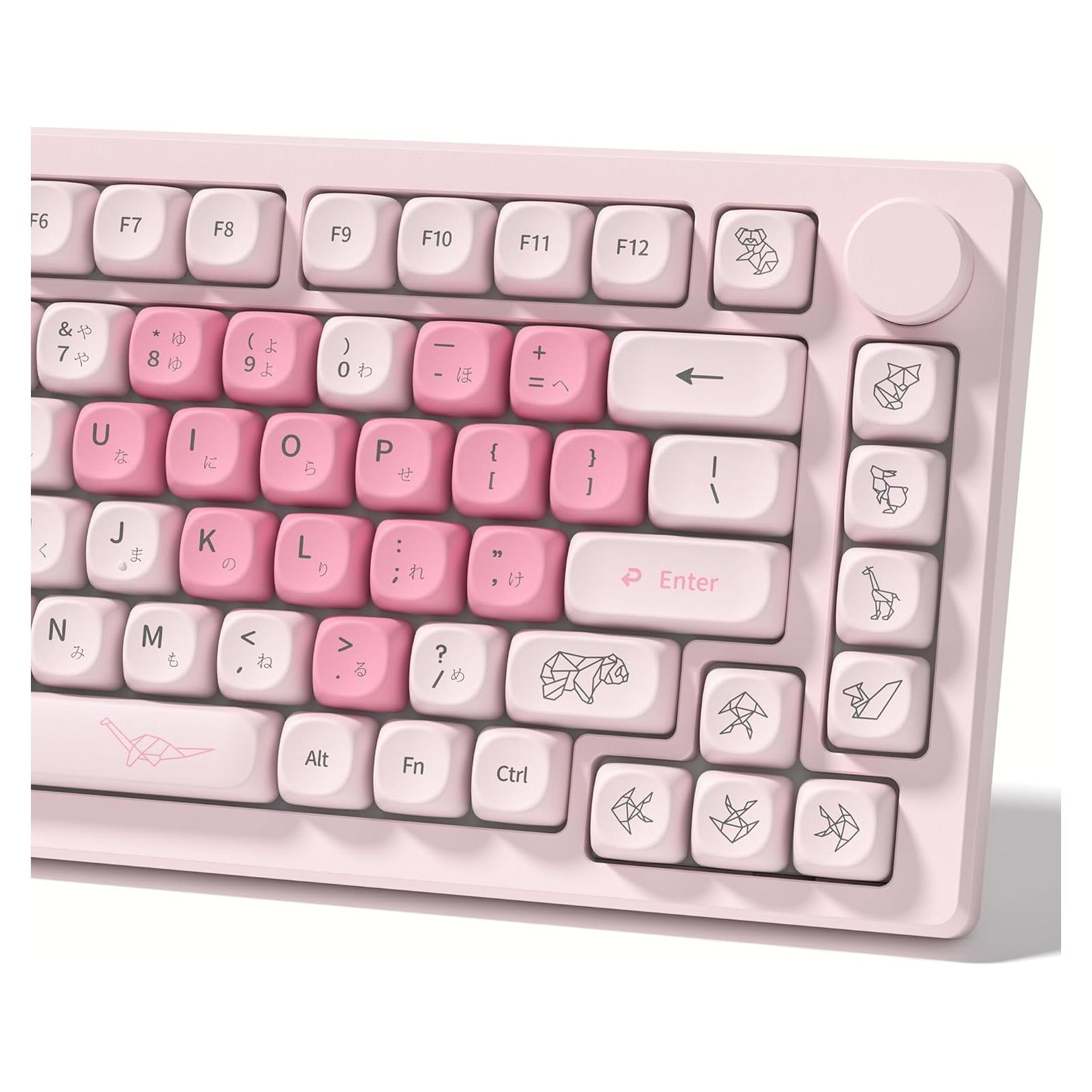 Juego de Teclas Womier MOA Love Rosa PBT 130 Teclas
