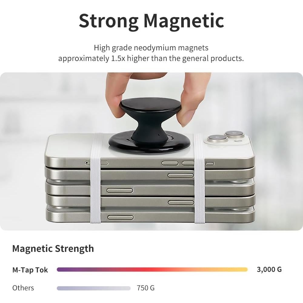 Agarre Magnético Sinjimoru M-Tap Tok para iPhone 16/15/14/13/12