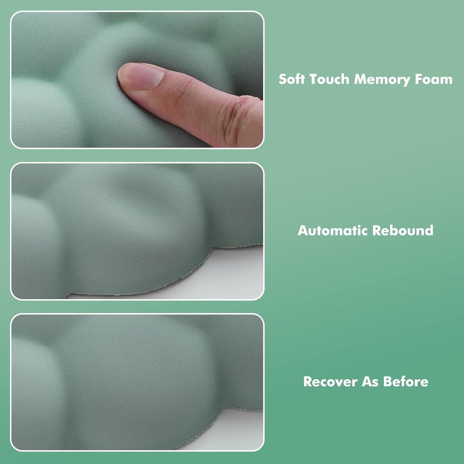 Reposamuñecas Ergonómico MoKo Nube Verde para Teclado y Ratón