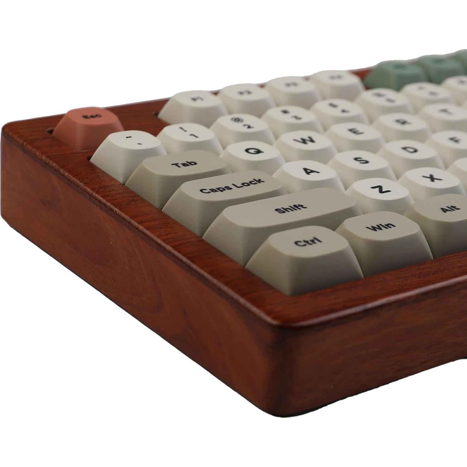 Conjunto de Teclas Mecánicas PBT 142 Teclas Gris Rojo Verde - Retro 9009 MA