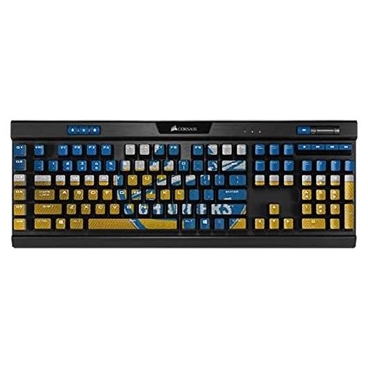 Piel Decal Skinit para Teclado Mecánico Corsair K95 RGB - NFL Los Angeles Chargers