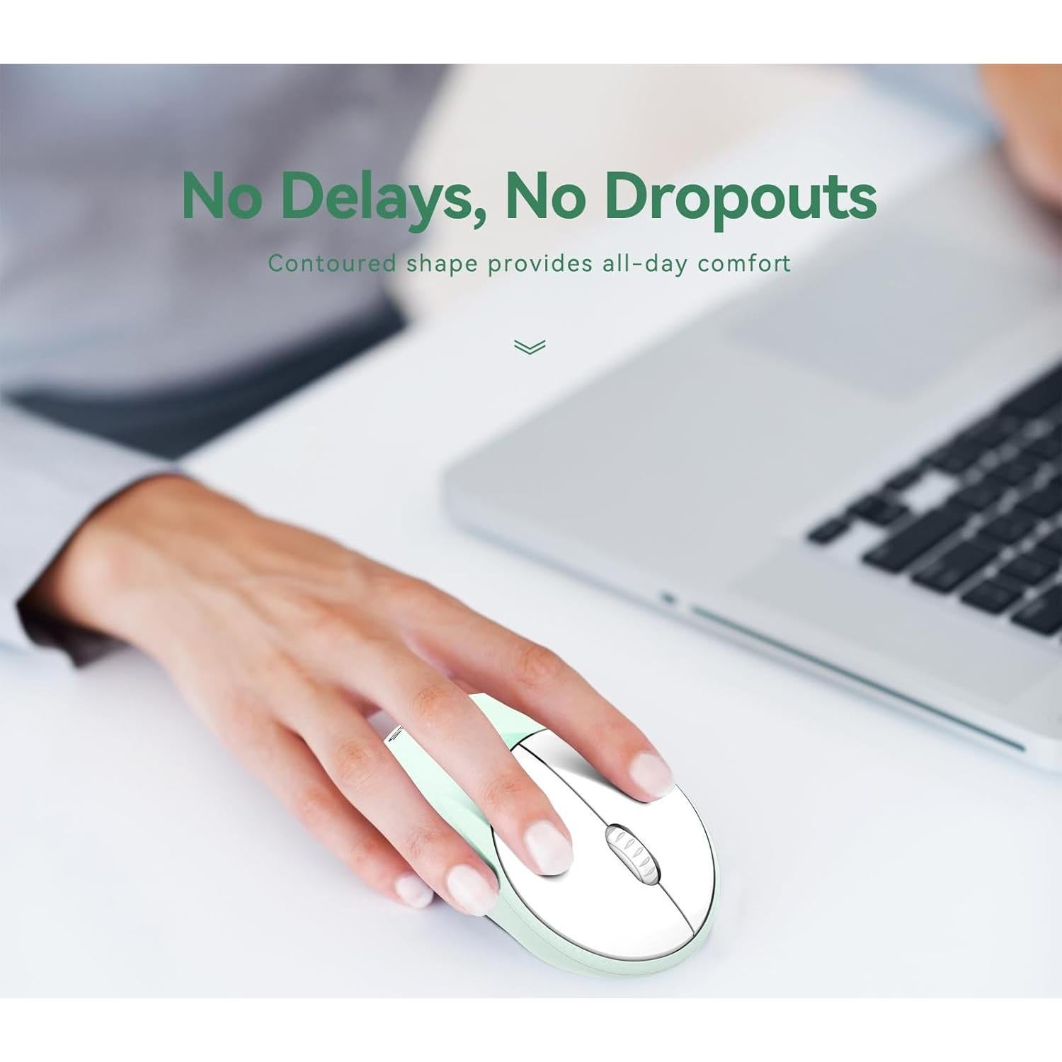 Combo Teclado y Ratón Inalámbricos LETTON K03 Verde Menta