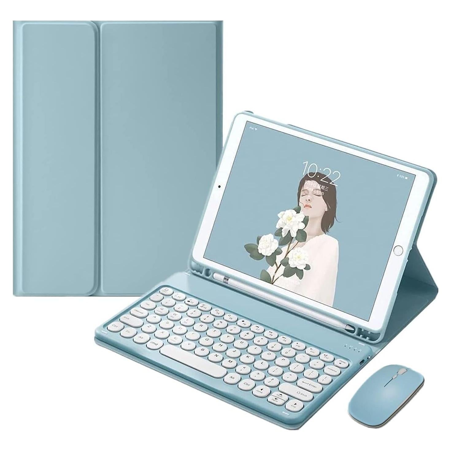 Funda con Teclado Bluetooth para Galaxy Tab A8 10.5" 2022 Azul