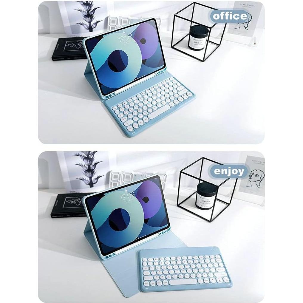 Funda con Teclado Bluetooth para Galaxy Tab A8 10.5" 2022 Azul