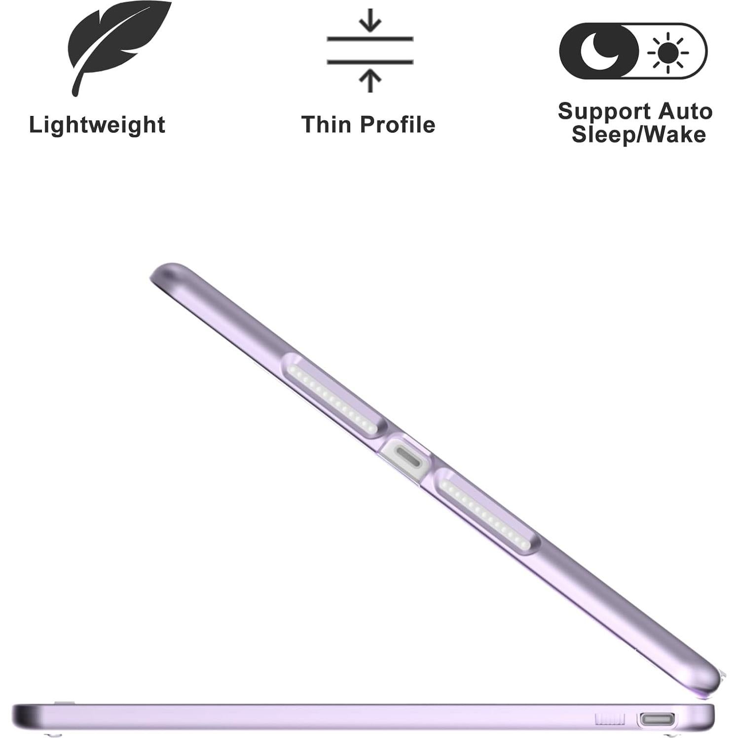 Funda Teclado Bluetooth aMZCaSE para iPad 10.2" 9ª Gen Púrpura