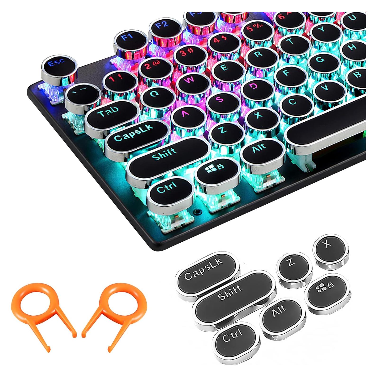 Teclado Mecánico Retro SOOTOP 104 Teclas Pudding Negro