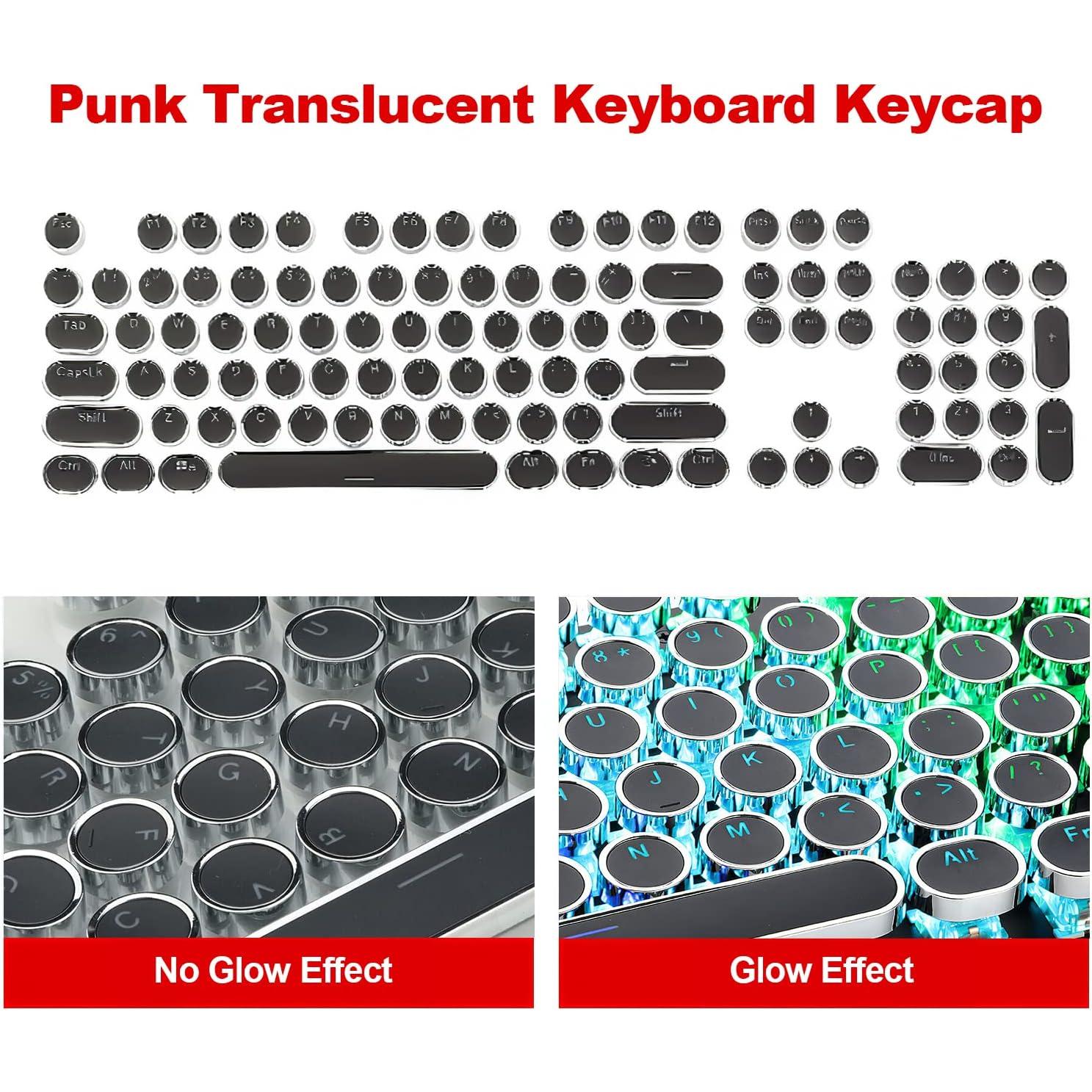 Teclado Mecánico Retro SOOTOP 104 Teclas Pudding Negro