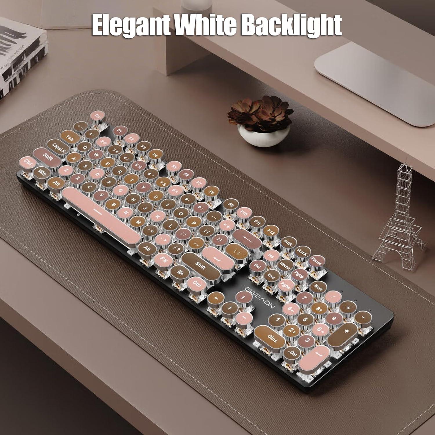 Teclado Mecánico TISHLED V30 USB-C Cableado 104 Teclas Retroiluminado
