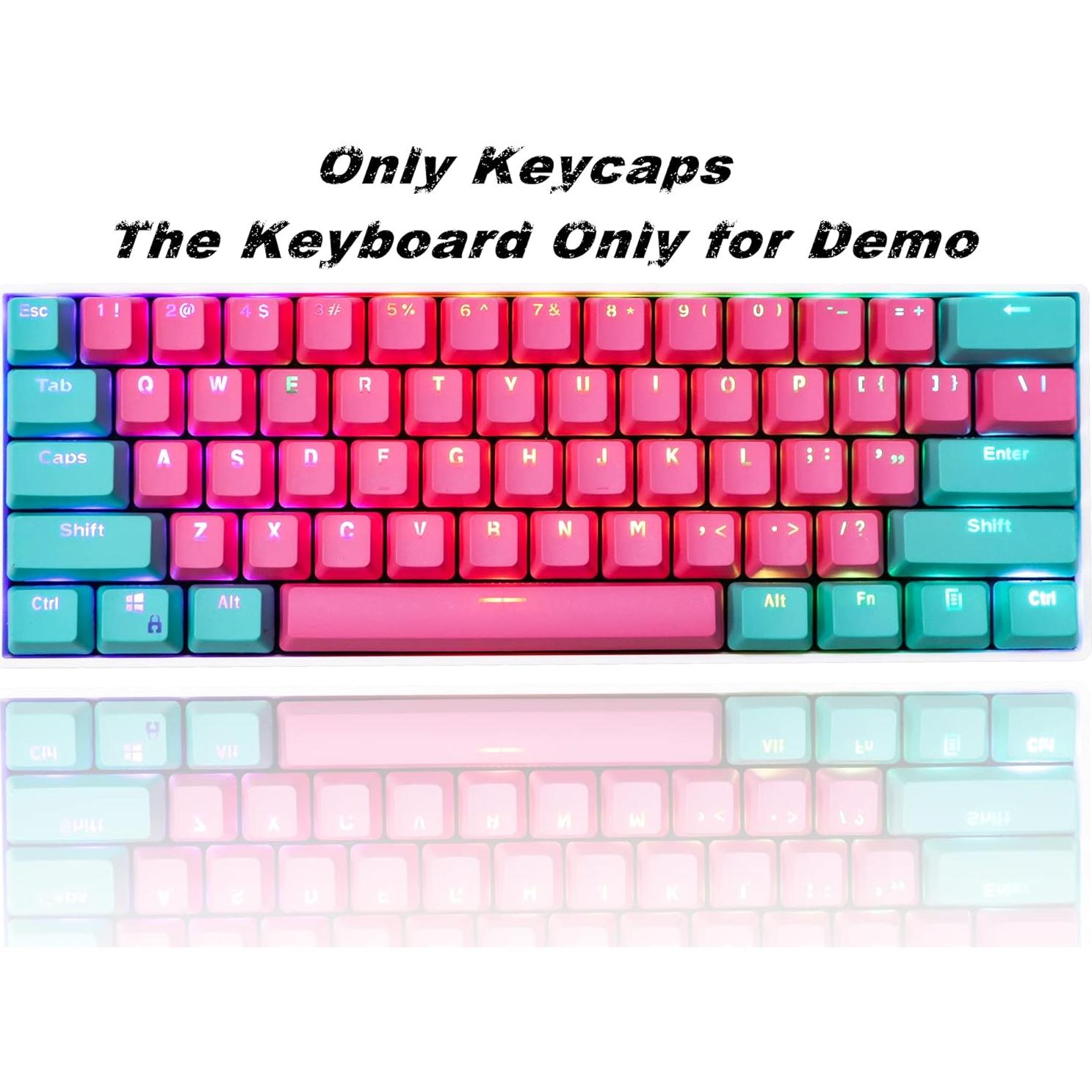 Juego de Teclas PBT Retroiluminadas Guffercty kred 61 Teclas