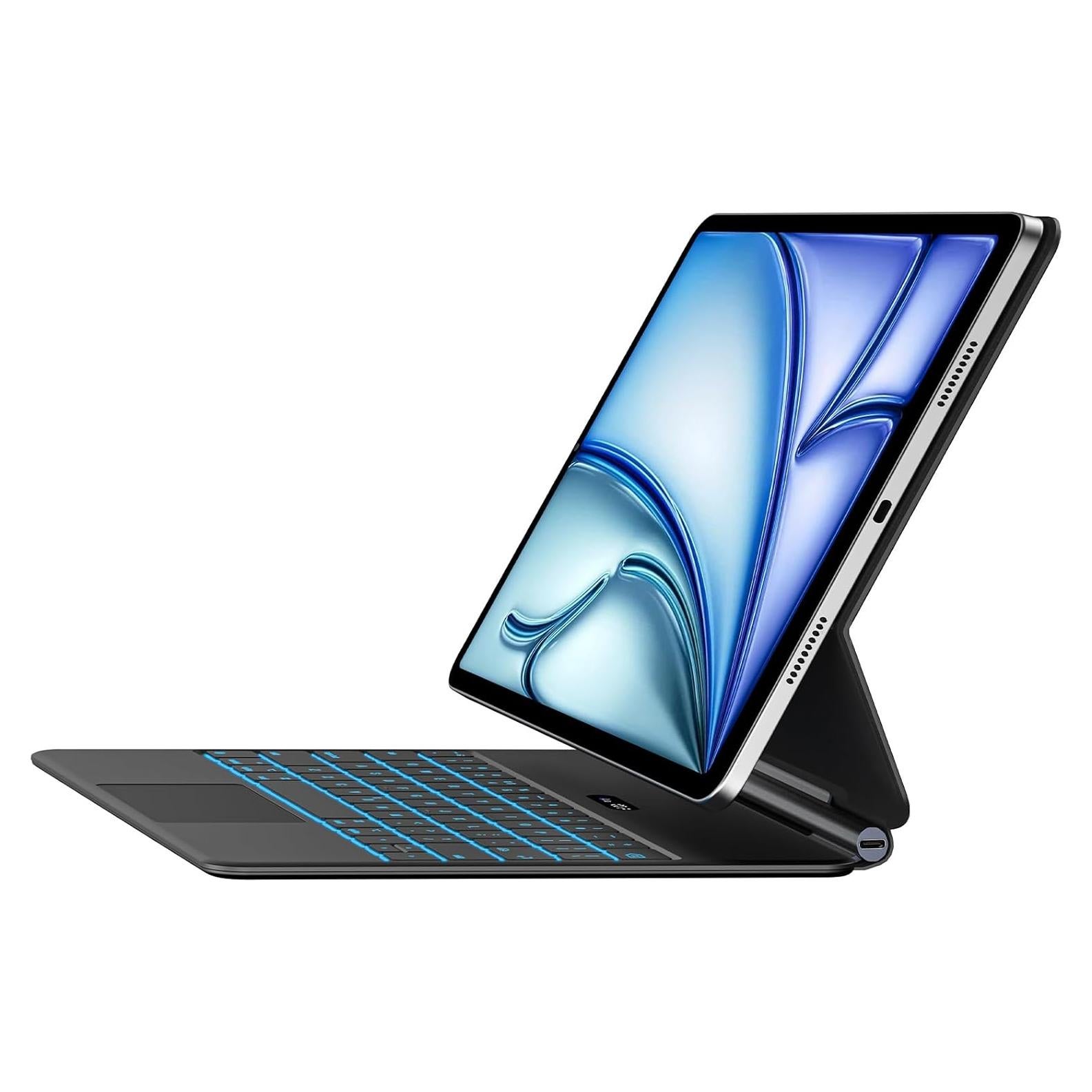 Funda Teclado Mágico Jibrealg para iPad Air/Pro 11" Negro