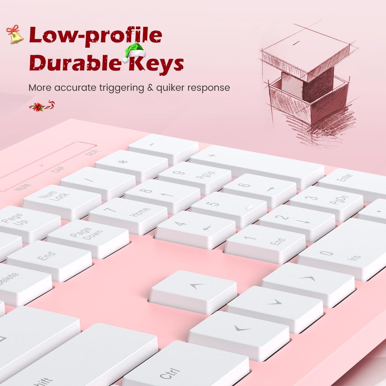 Teclado USB con Cable COLIKES Rosa Chiclet Resistente a Derrames