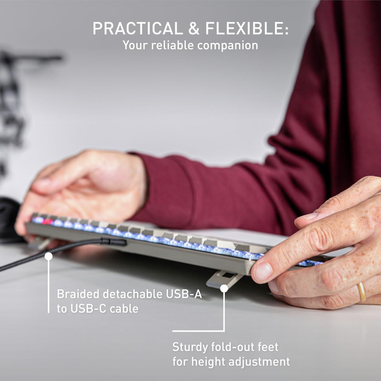 Teclado Mecánico Cherry KC 500 MX LP | Iluminación Blanca | Teclas PBT