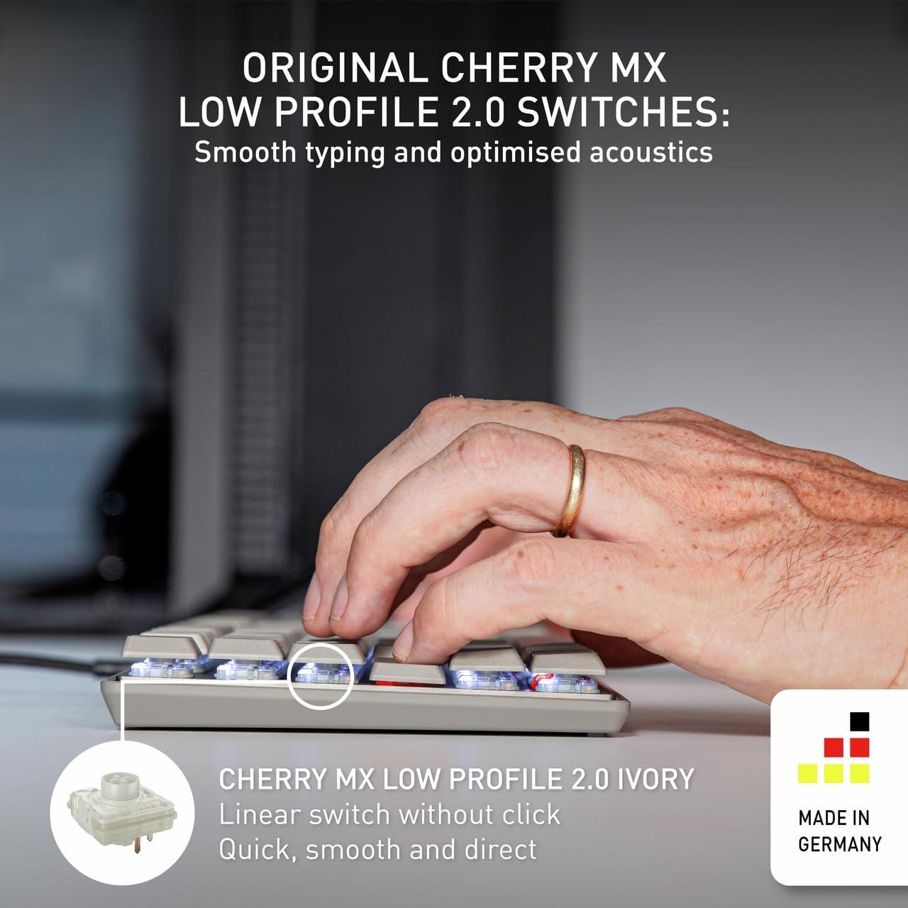 Teclado Mecánico Cherry KC 500 MX LP | Iluminación Blanca | Teclas PBT