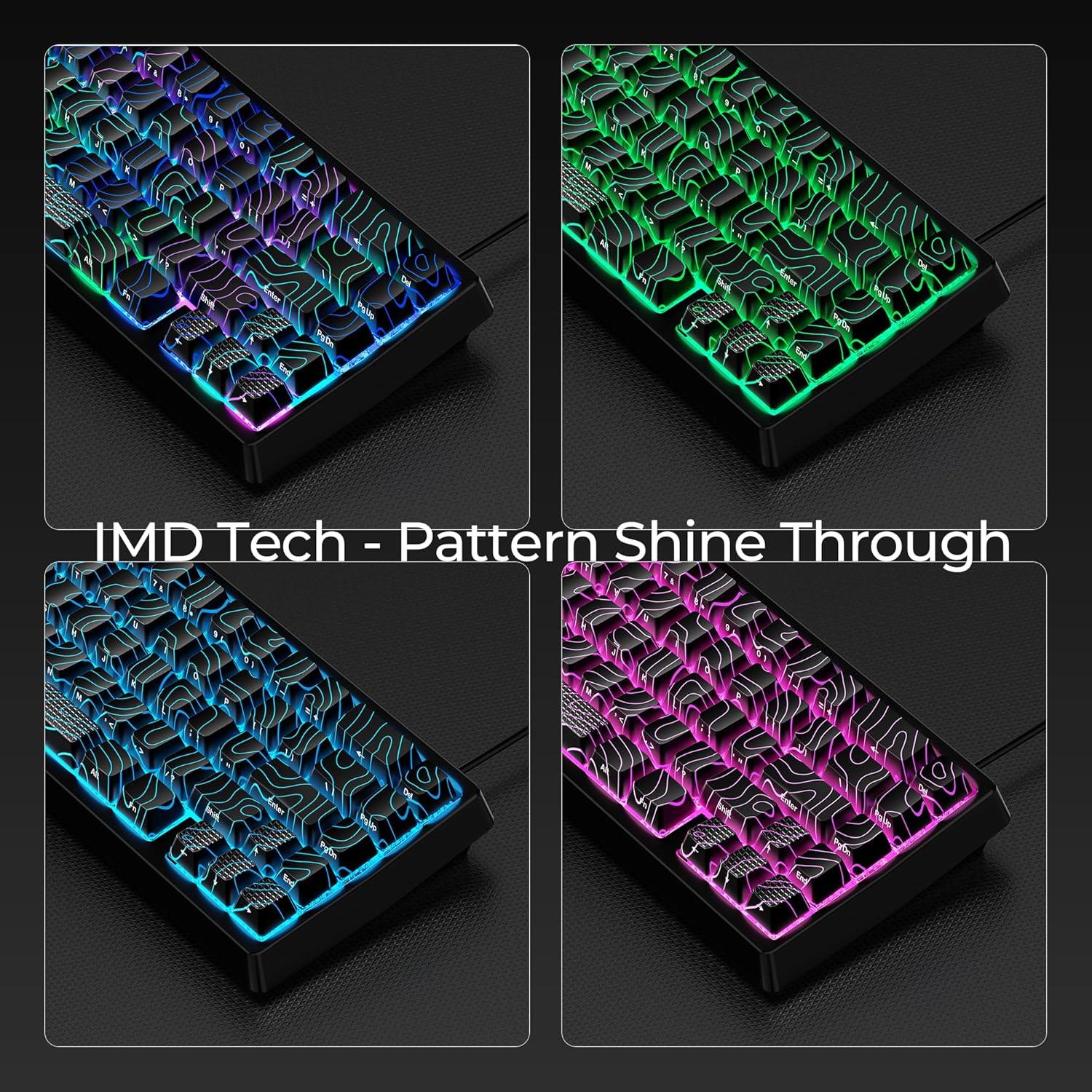 Teclado Mecánico Inalámbrico HITIME M67 RGB 60% QMK/VIA Negro