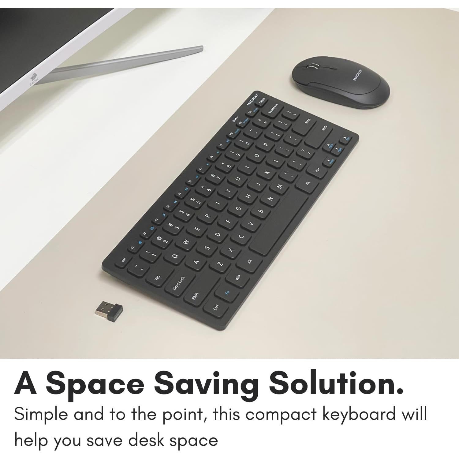 Teclado Inalámbrico Compacto Macally Negro - 78 Teclas