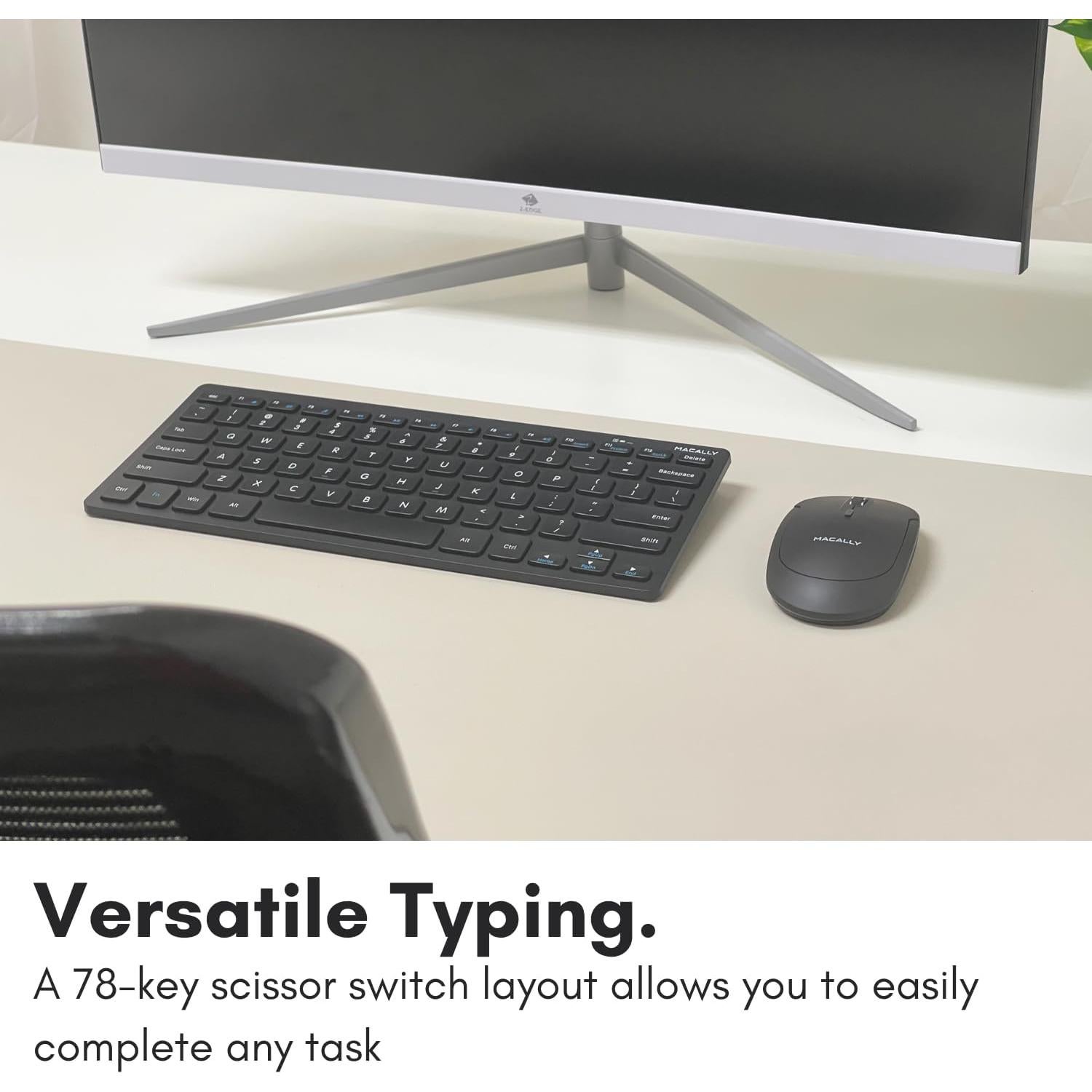 Teclado Inalámbrico Compacto Macally Negro - 78 Teclas