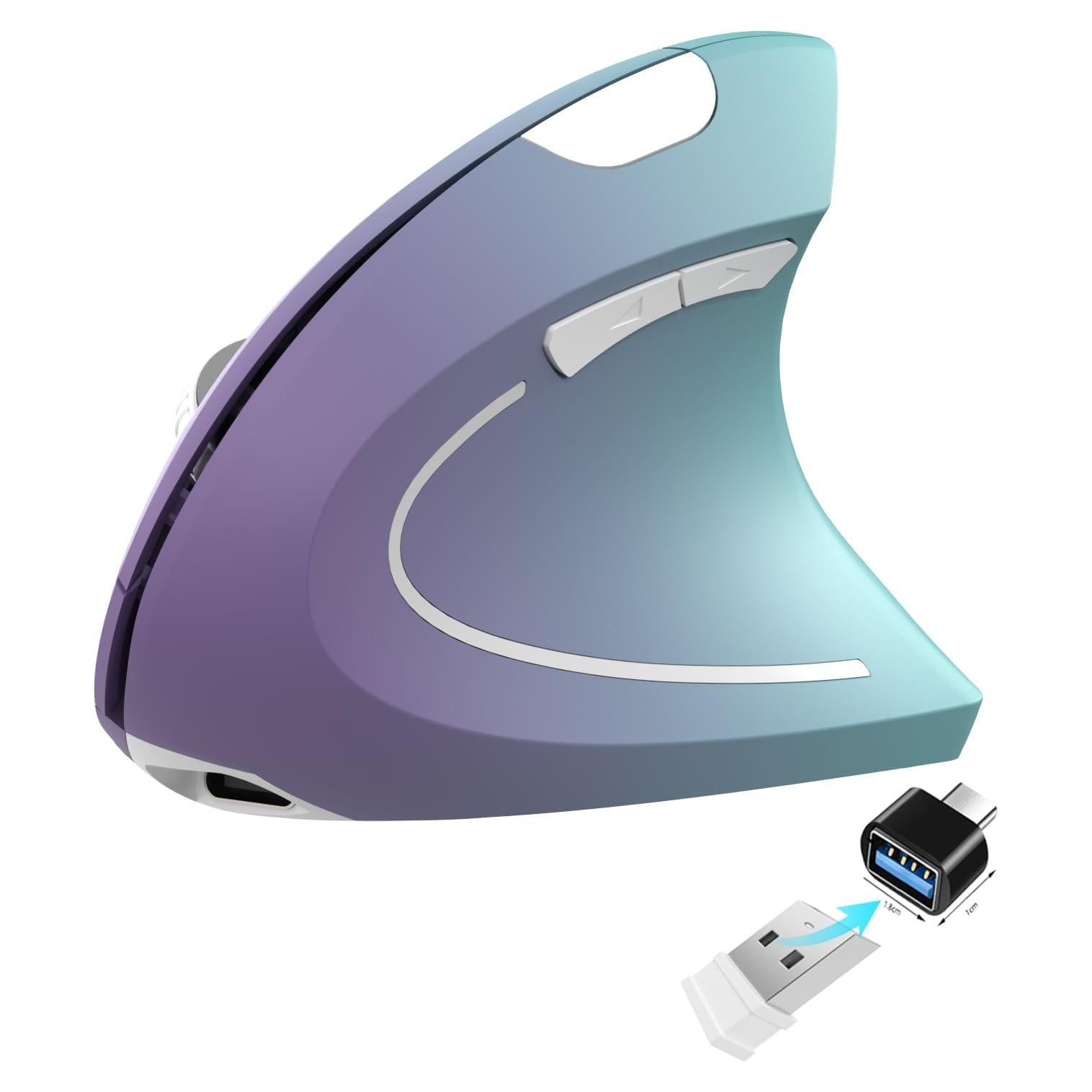 Ratón Vertical Inalámbrico Recargable Vassink 800/1200/1600 DPI