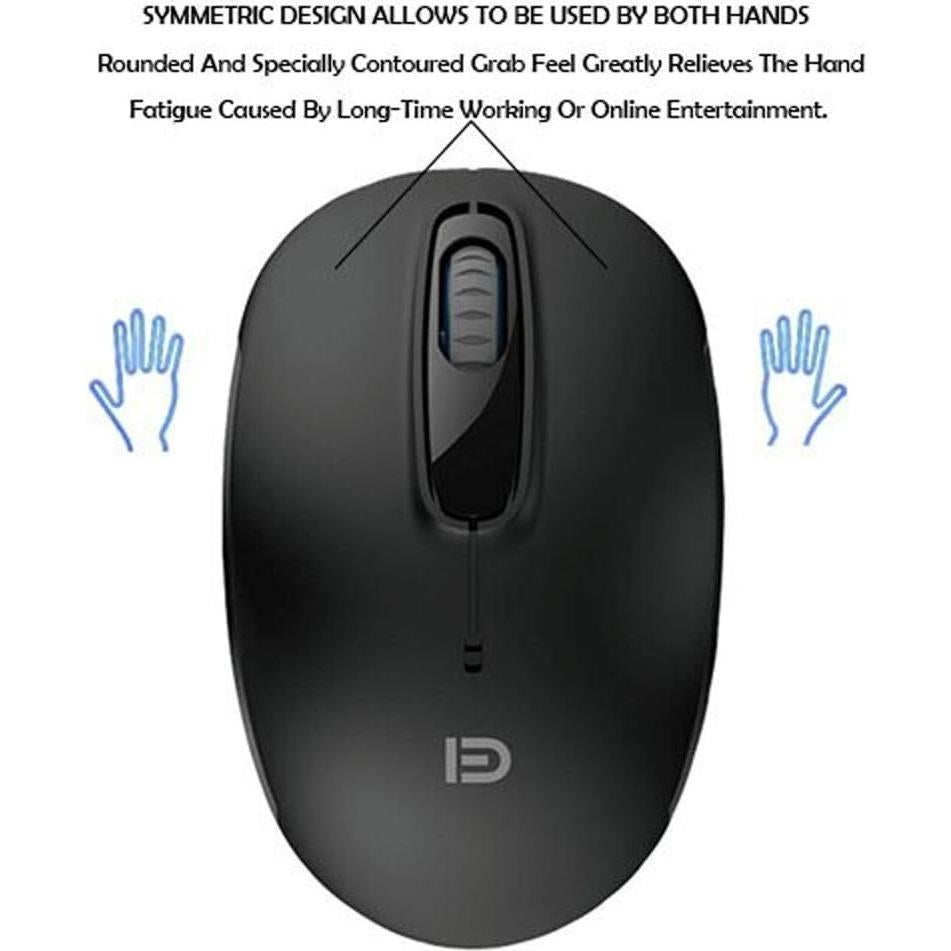 Ratón Inalámbrico Silencioso MiraCase ML05 1600 DPI Negro