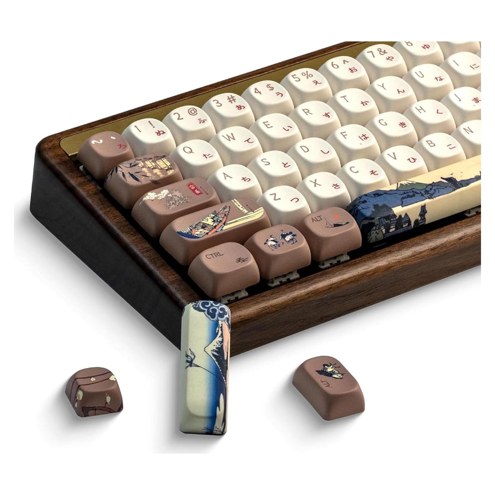 Conjunto de Teclas PBT MOA OHY 140 Teclas Marrón Café