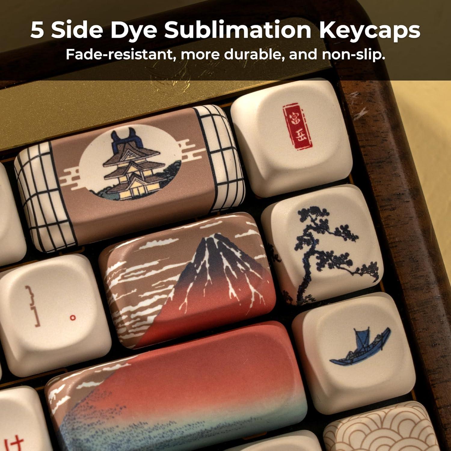 Conjunto de Teclas PBT MOA OHY 140 Teclas Marrón Café