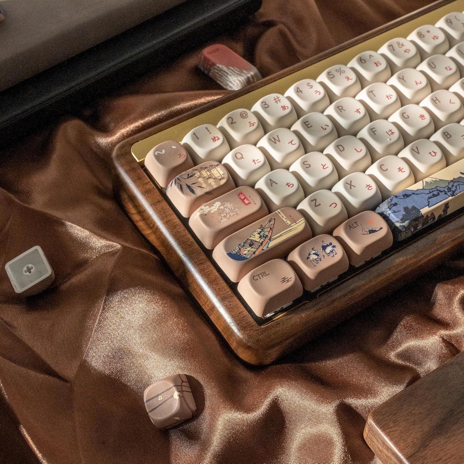 Conjunto de Teclas PBT MOA OHY 140 Teclas Marrón Café