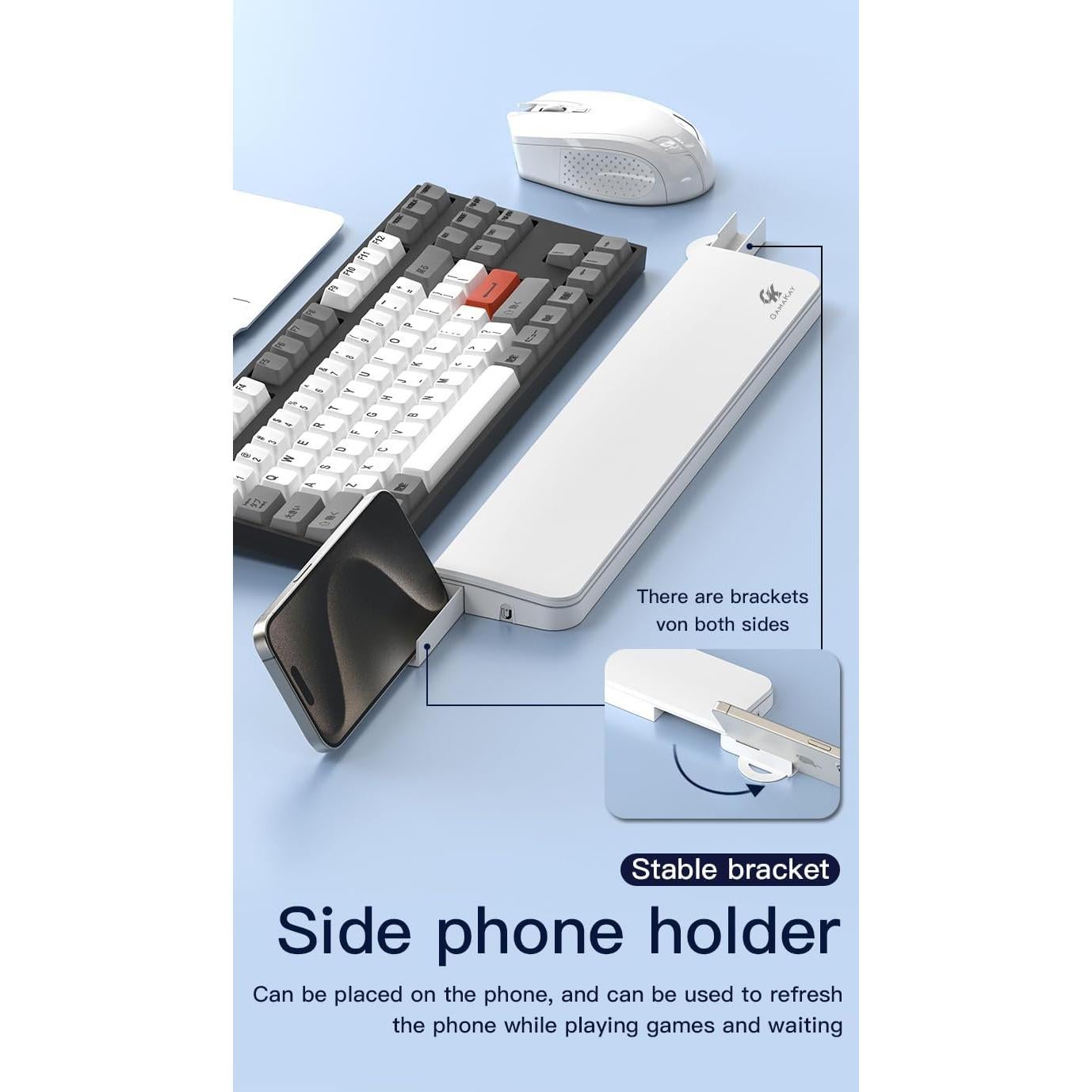 Almohadilla para Muñeca GK GAMAKAY QS-22 con Kit de Limpieza