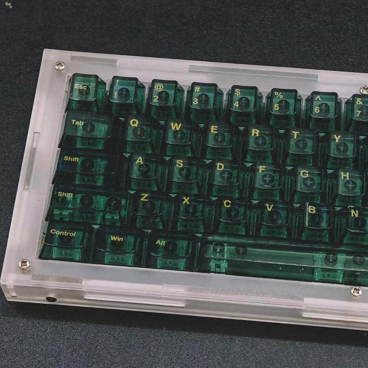 Conjunto de Teclas PBT Retroiluminadas Sumgsn 156 Teclas Verde