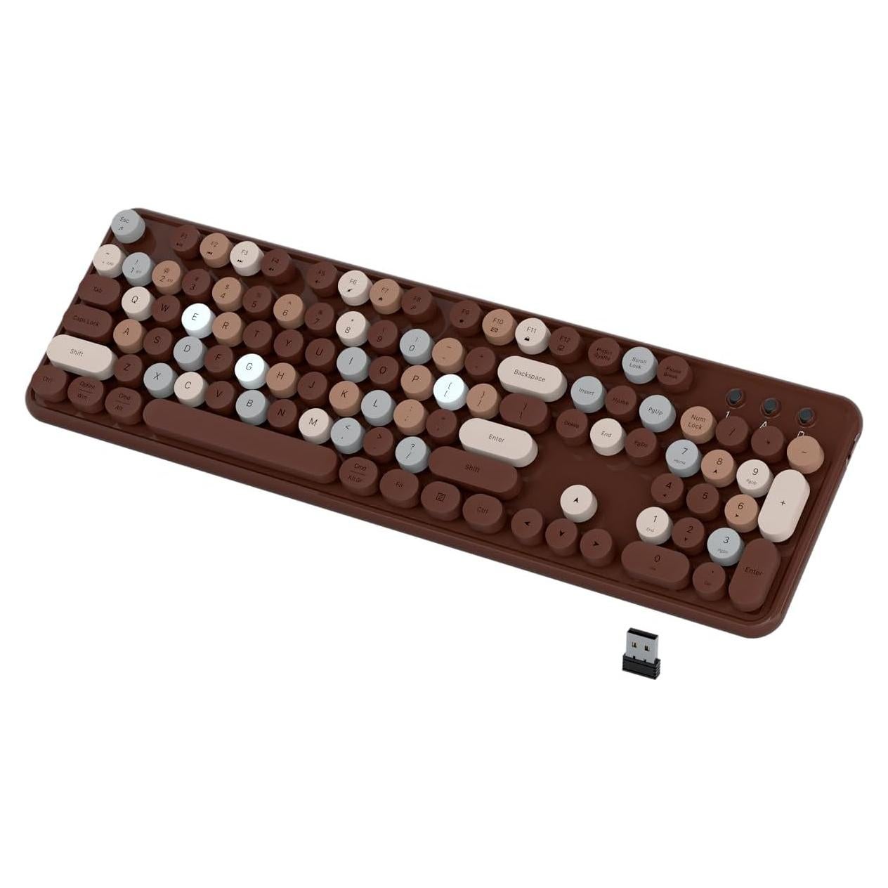 Teclado Inalámbrico Bluetooth Retro JAMfit 104 Teclas Colorido