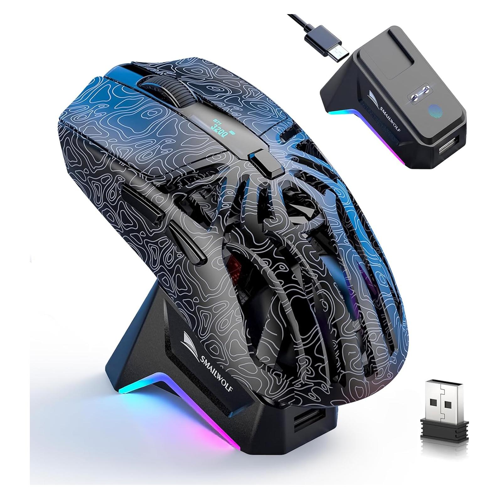 Ratón Gaming M8 Attoe Ultra-Ligero 72g RGB Dock Magnético