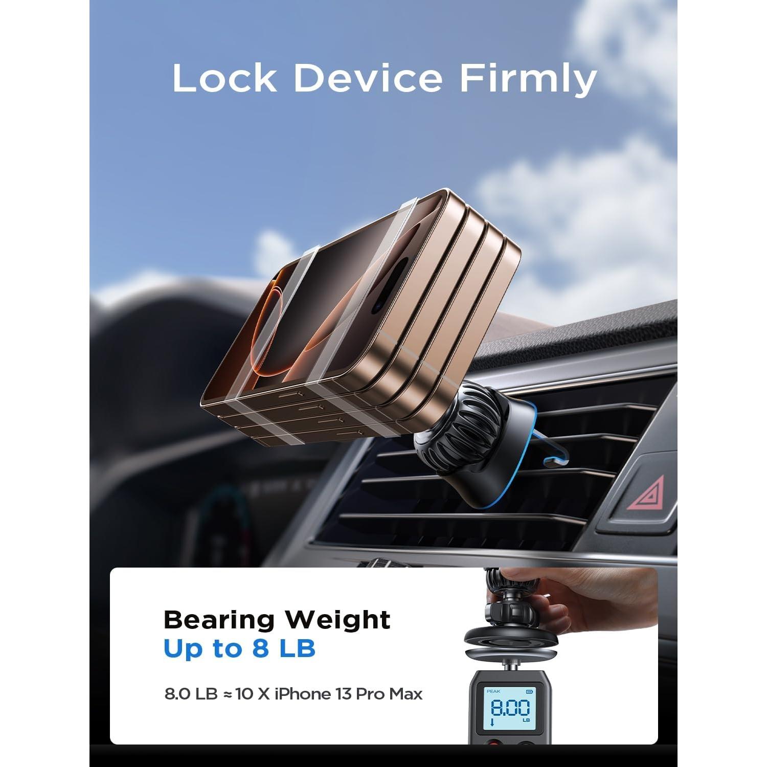 Soporte Magnético para Coche LISEN MagSafe Negro 0.14kg