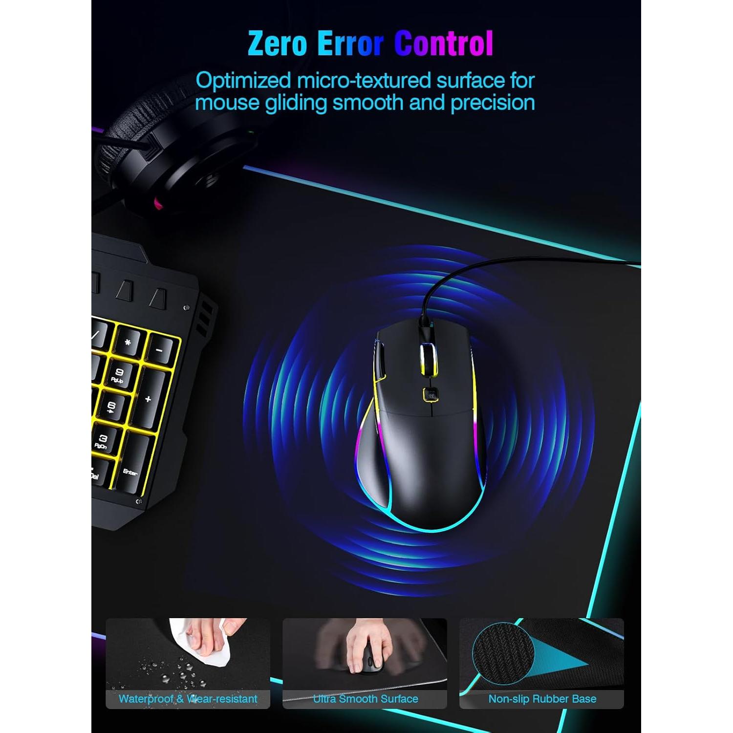 Alfombrilla de Mouse Miroddi HD68 con Carga Inalámbrica 15W