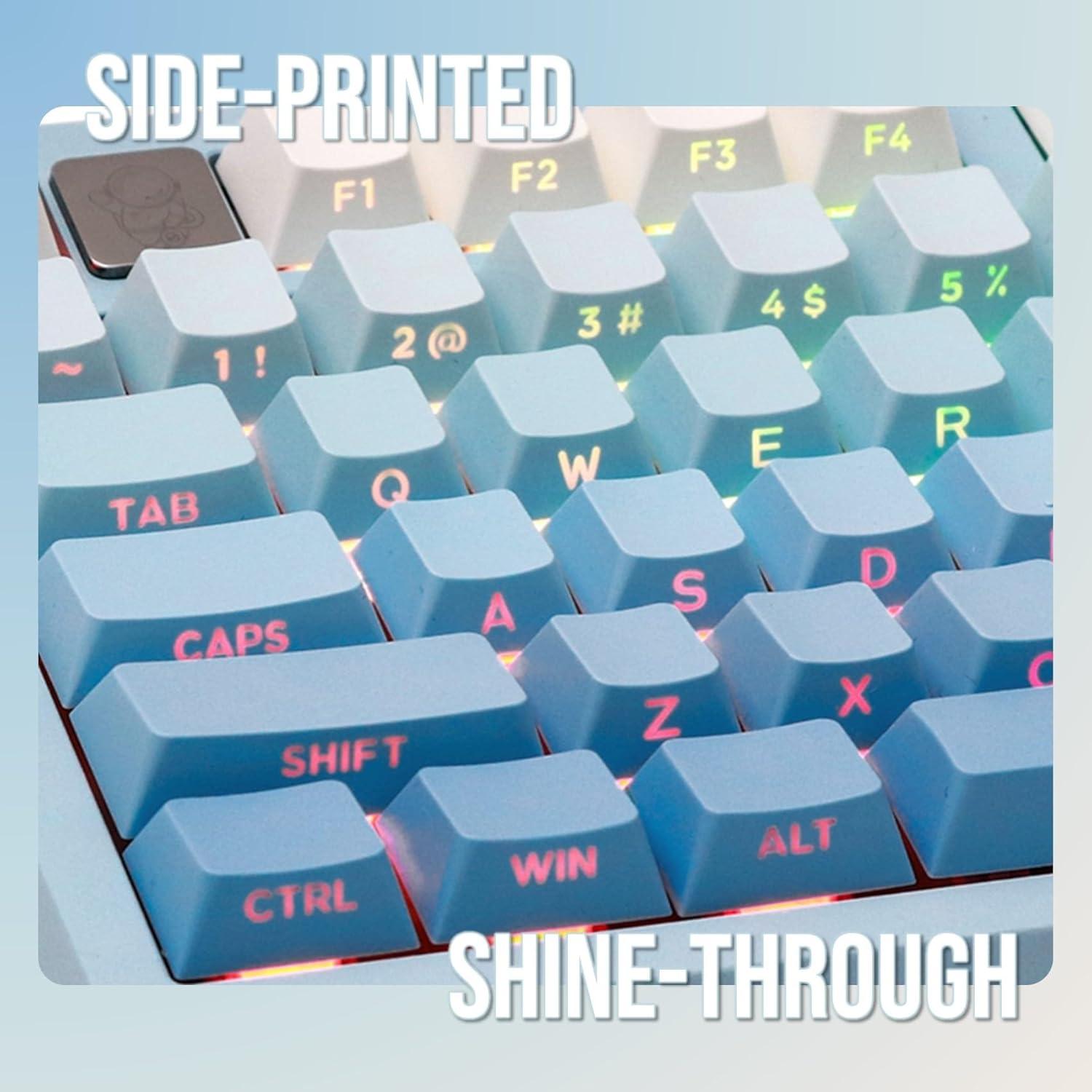 Conjunto de Teclas PBT 133 Teclas EPOMAKER Azul Cielo