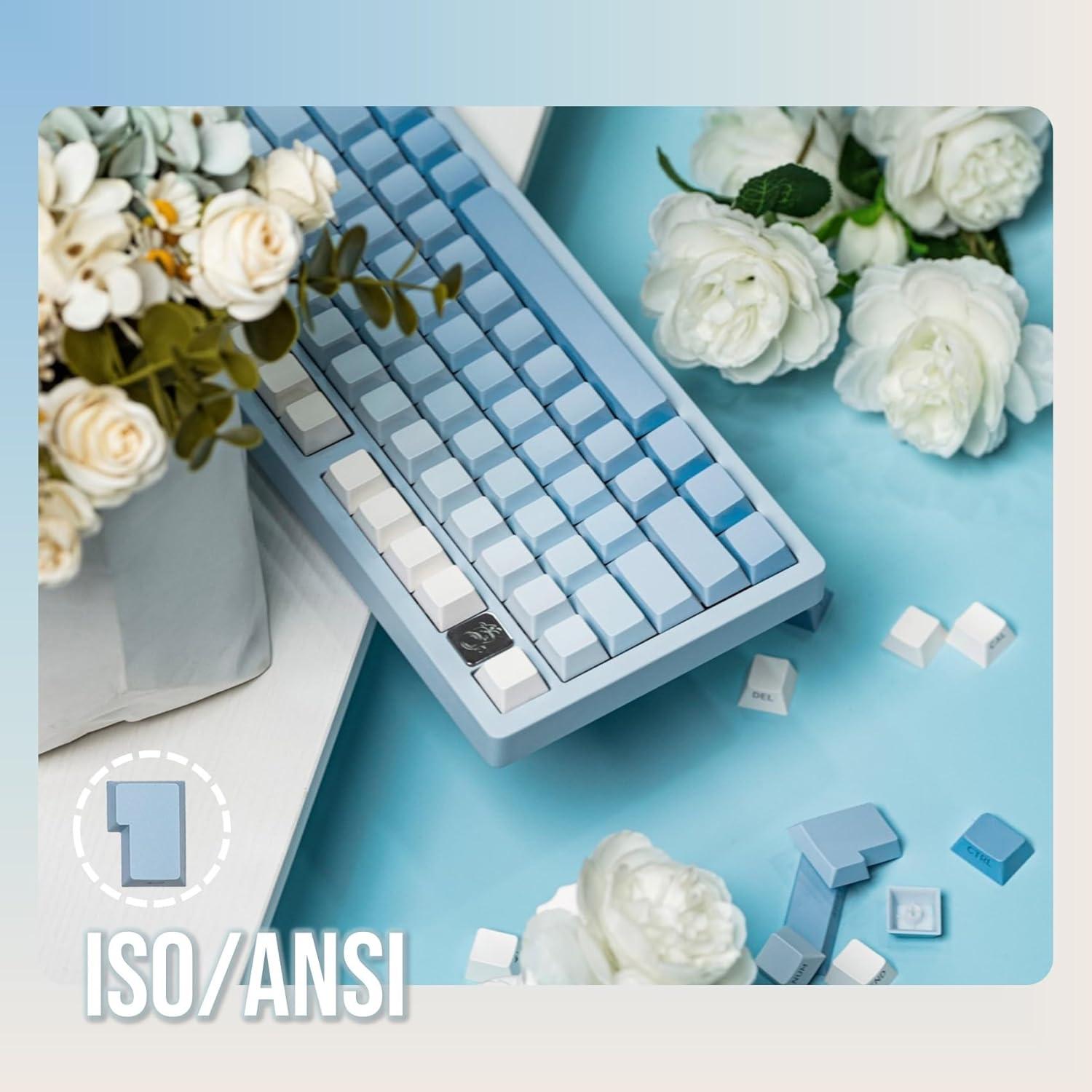 Conjunto de Teclas PBT 133 Teclas EPOMAKER Azul Cielo