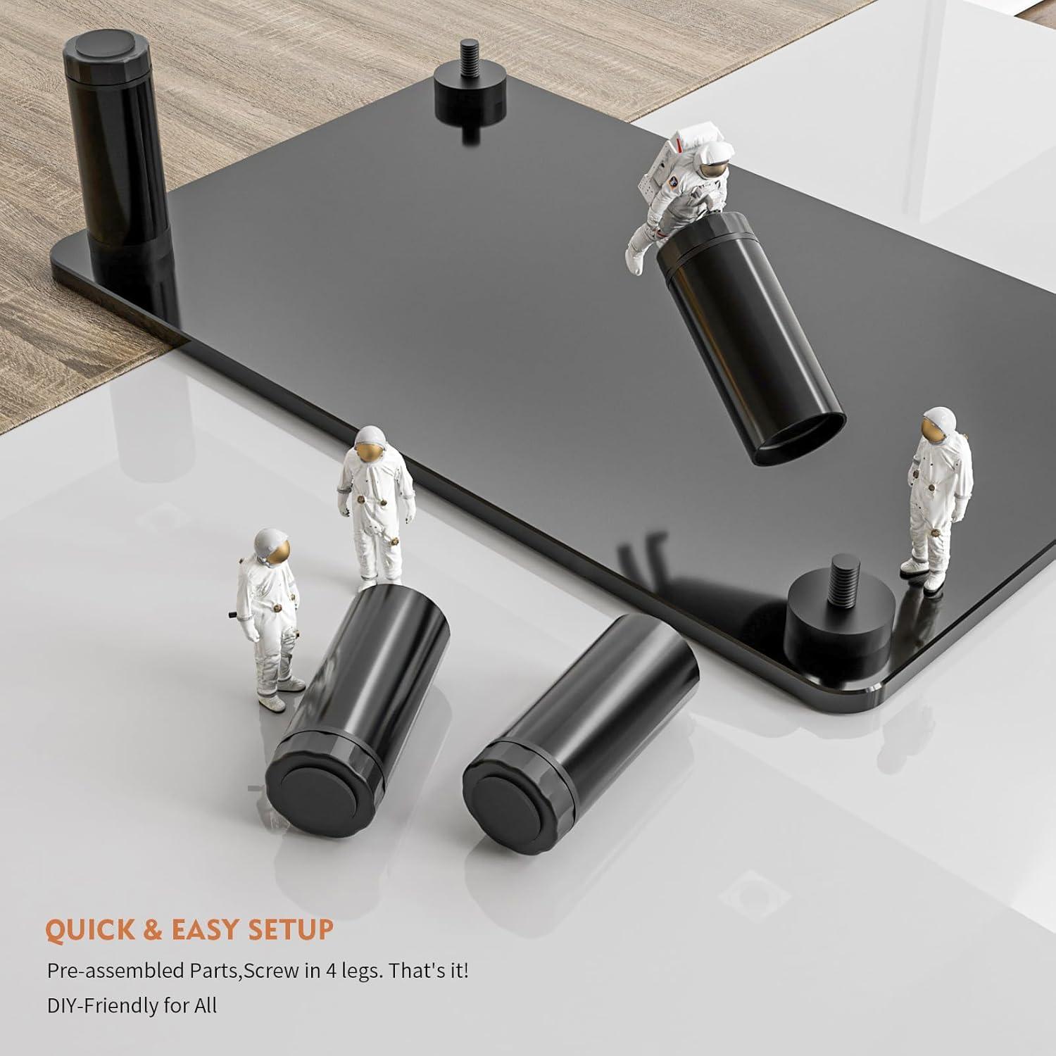 Soporte de Monitor Ajustable Xinpin Vidrio Templado Negro