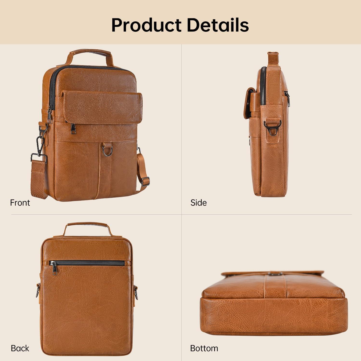 Bolsa de Hombro de Cuero para iPad Pro 11" y Air 11" - Marrón