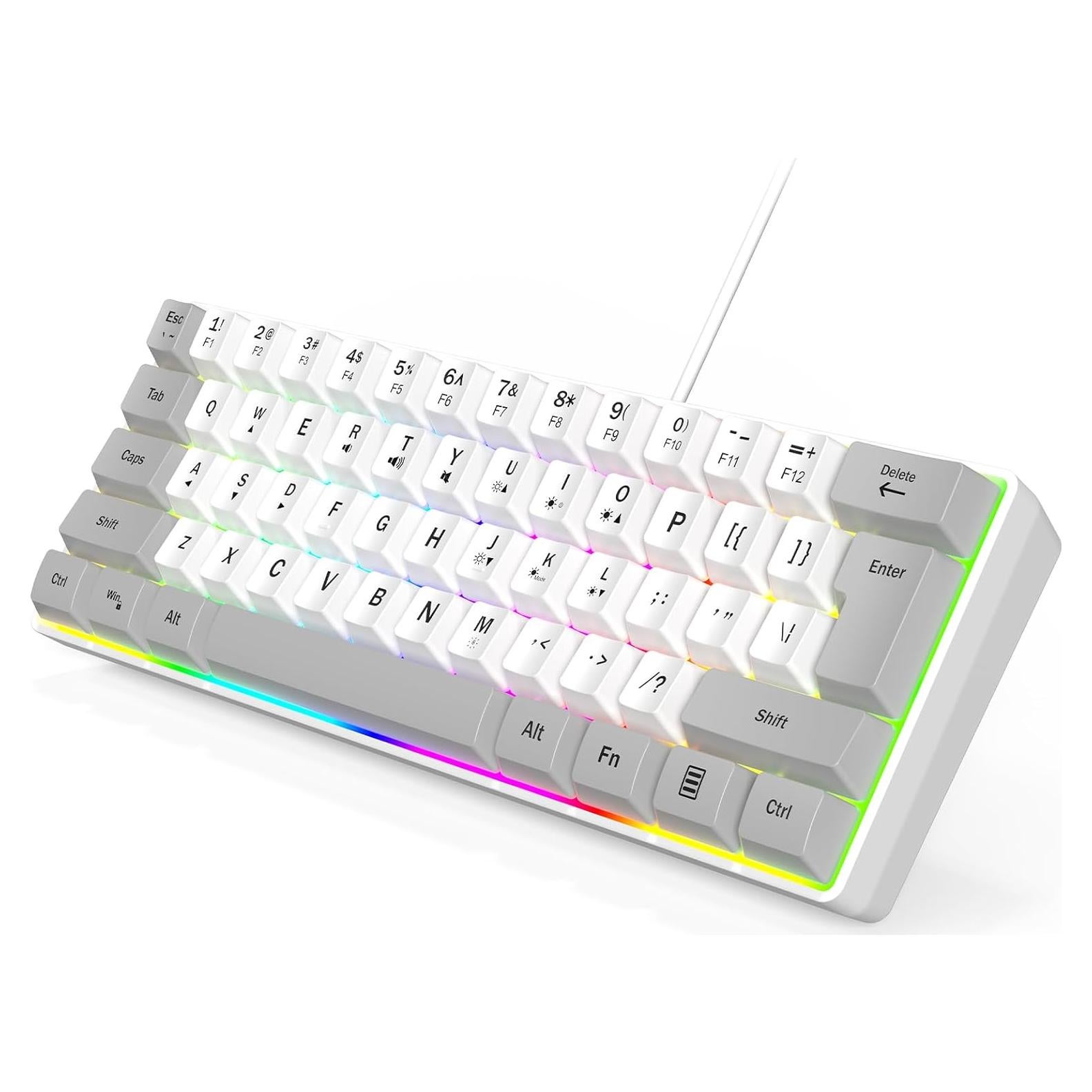 Teclado Gaming RGB Con Cable ShenTeSi G70 Mini 60% Ergonómico