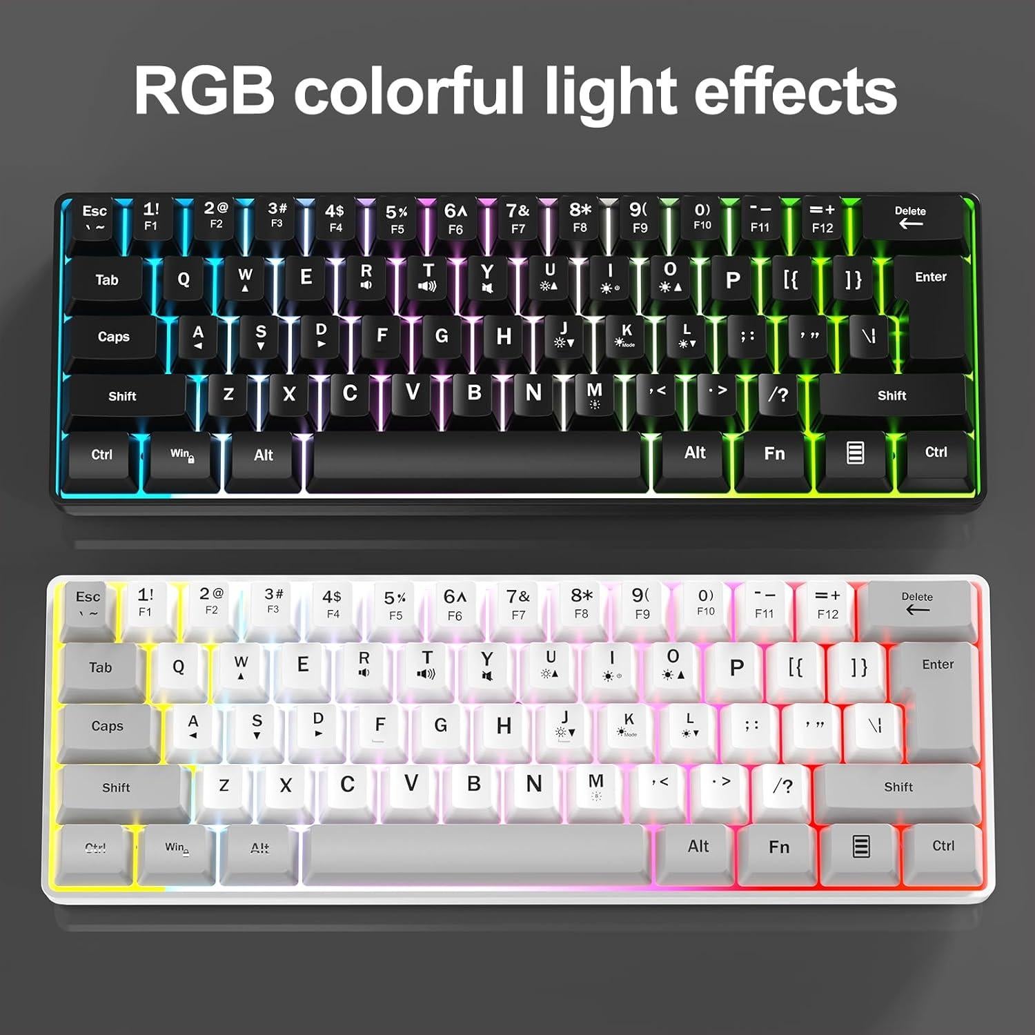 Teclado Gaming RGB Con Cable ShenTeSi G70 Mini 60% Ergonómico