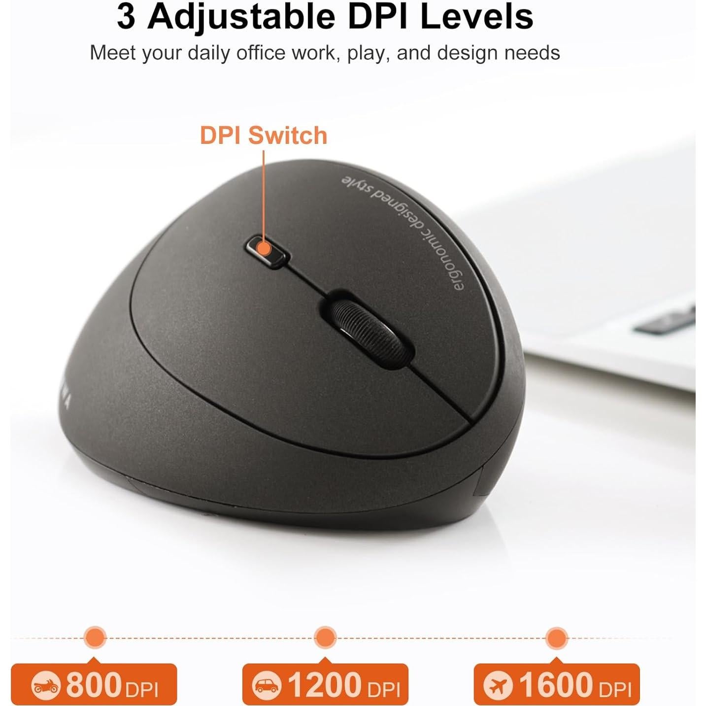 Ratón Ergonómico Inalámbrico SANWA ERG17 + Teclado Numérico Bluetooth